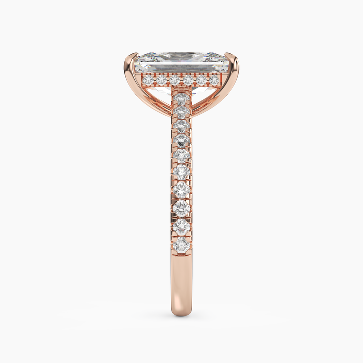 Juliet 4.5 Carat Radiant Cut Solitaire Lab Grown Diamond Ring in 14K Yellow Gold - View 9
