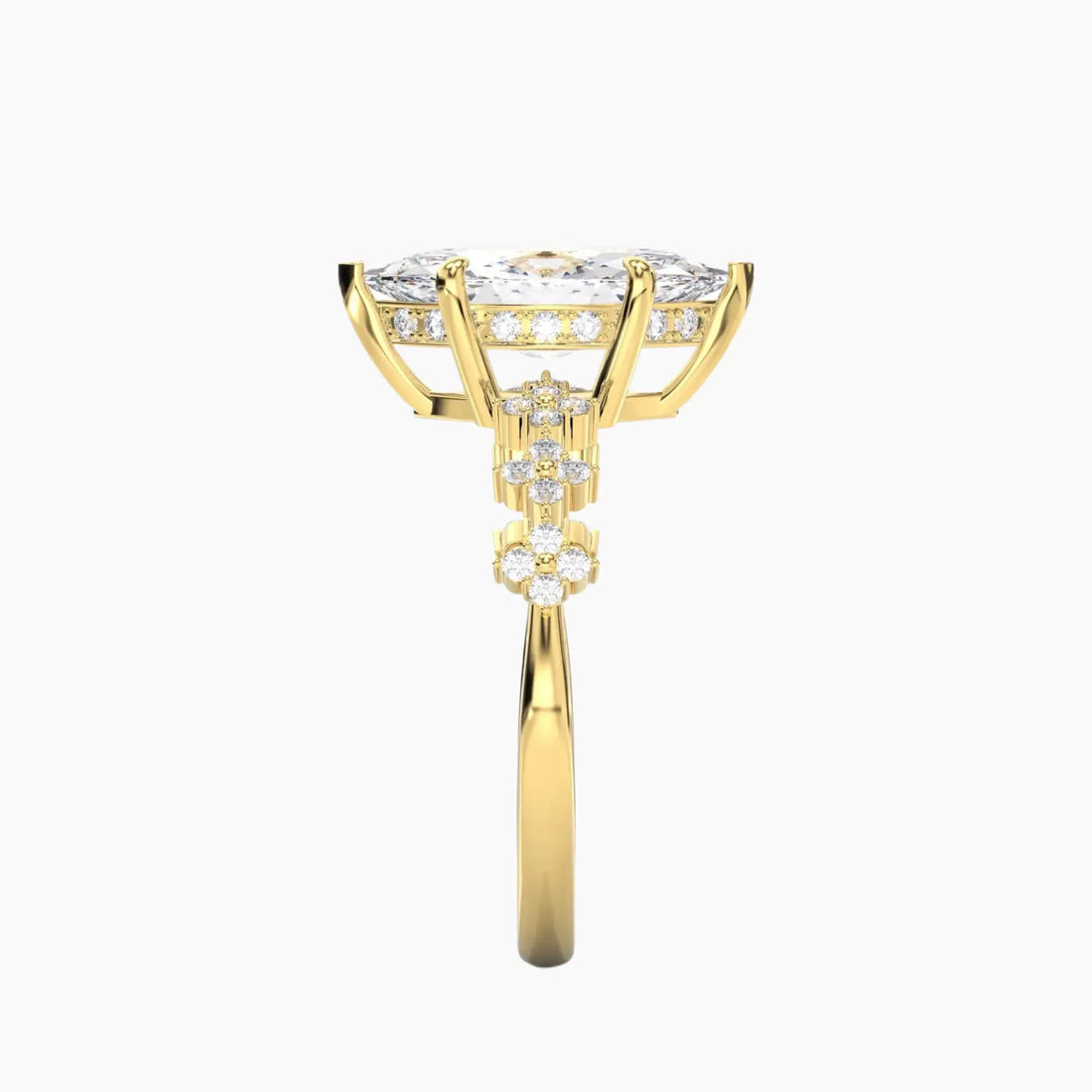 Starveil Marquise Unique 1.5 Carat Lab Grown Diamond Engagement Ring in 18K Rose Gold