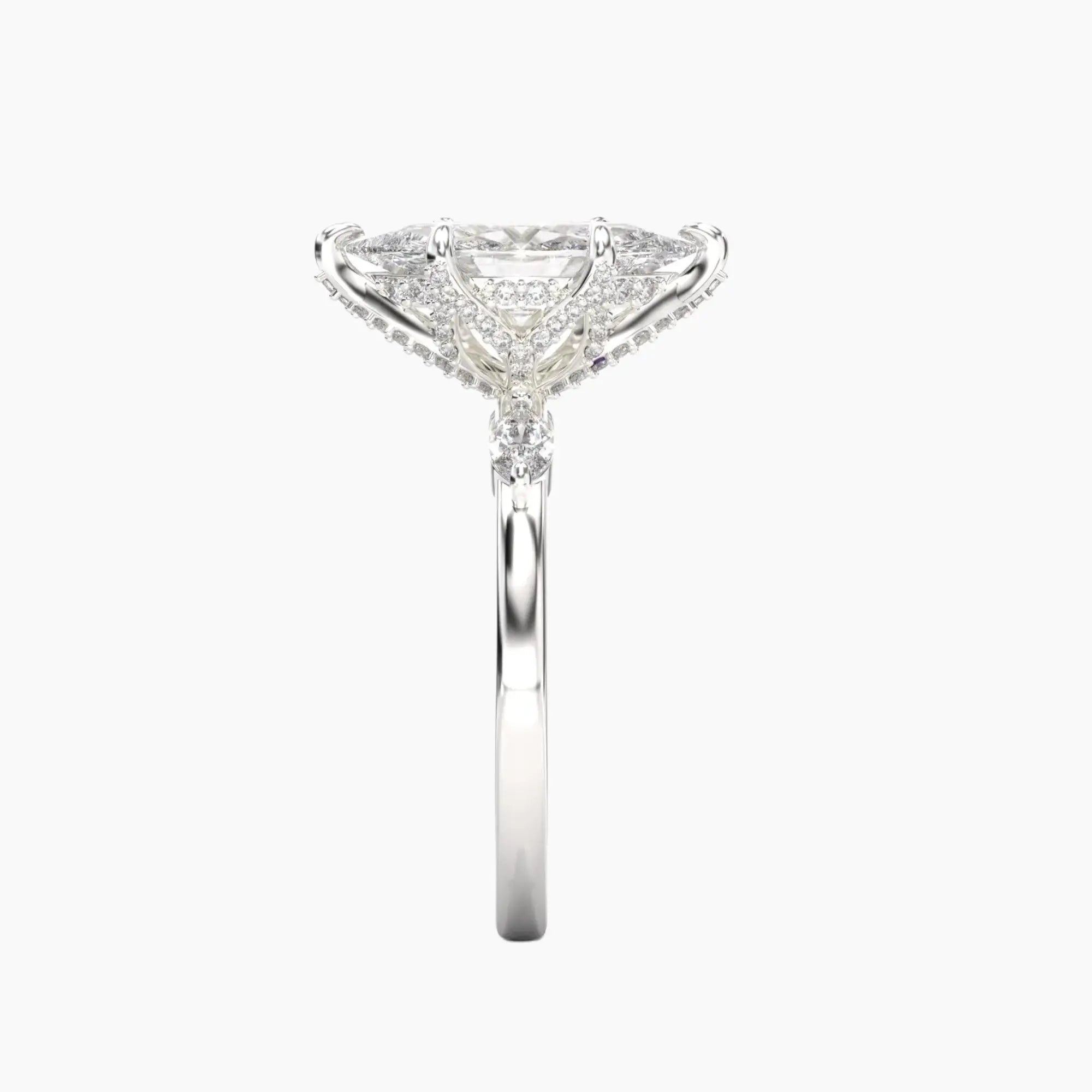 Seraphina 1.5 Carat Marquise Cut Hidden Halo Lab Grown Diamond Ring in 10K Yellow Gold - View 6