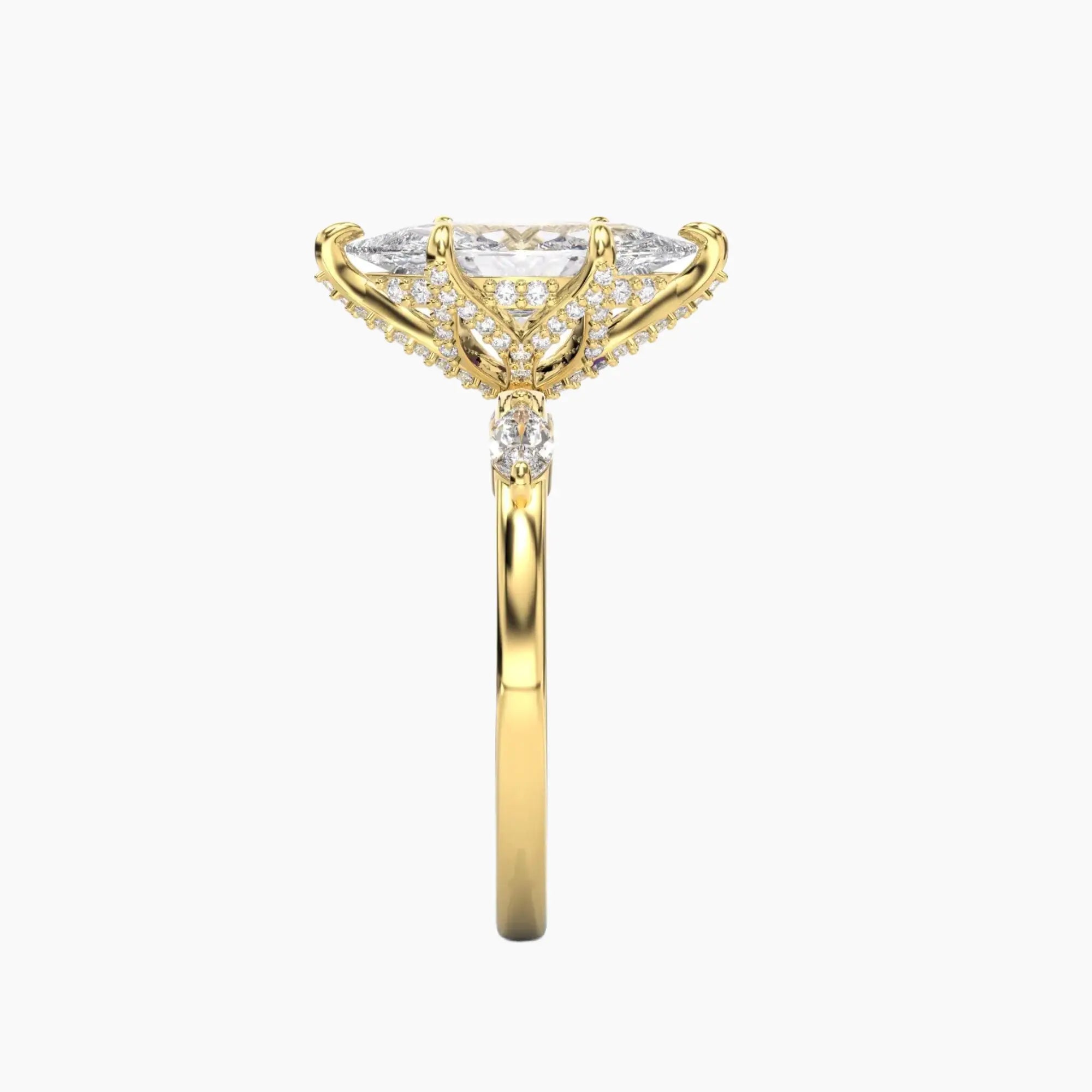 Seraphina 1.5 Carat Marquise Cut Hidden Halo Lab Grown Diamond Ring in 18K Rose Gold - View 9