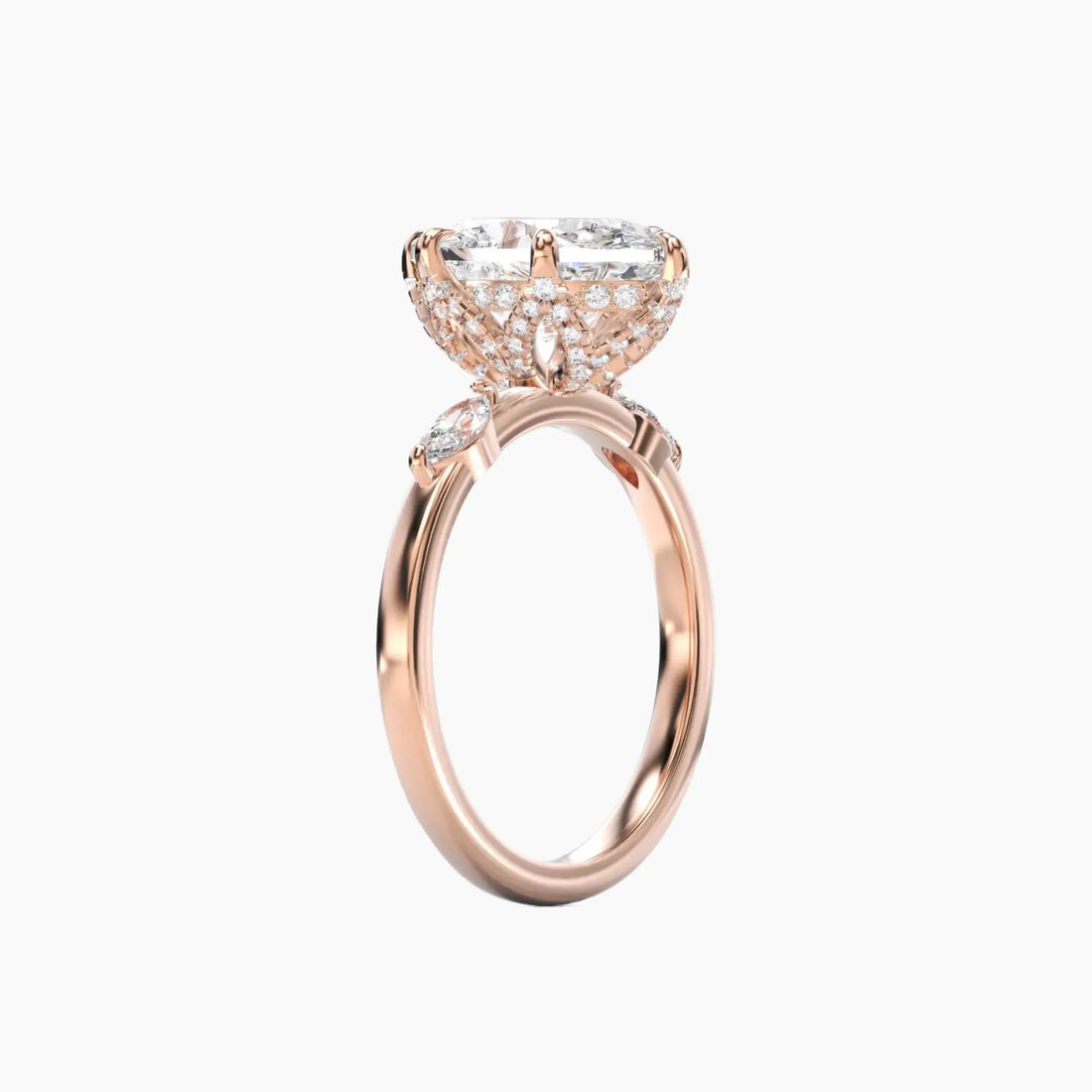 Seraphina 5 Carat Oval Cut Solitaire Lab Grown Diamond Ring in Platinum - View 8