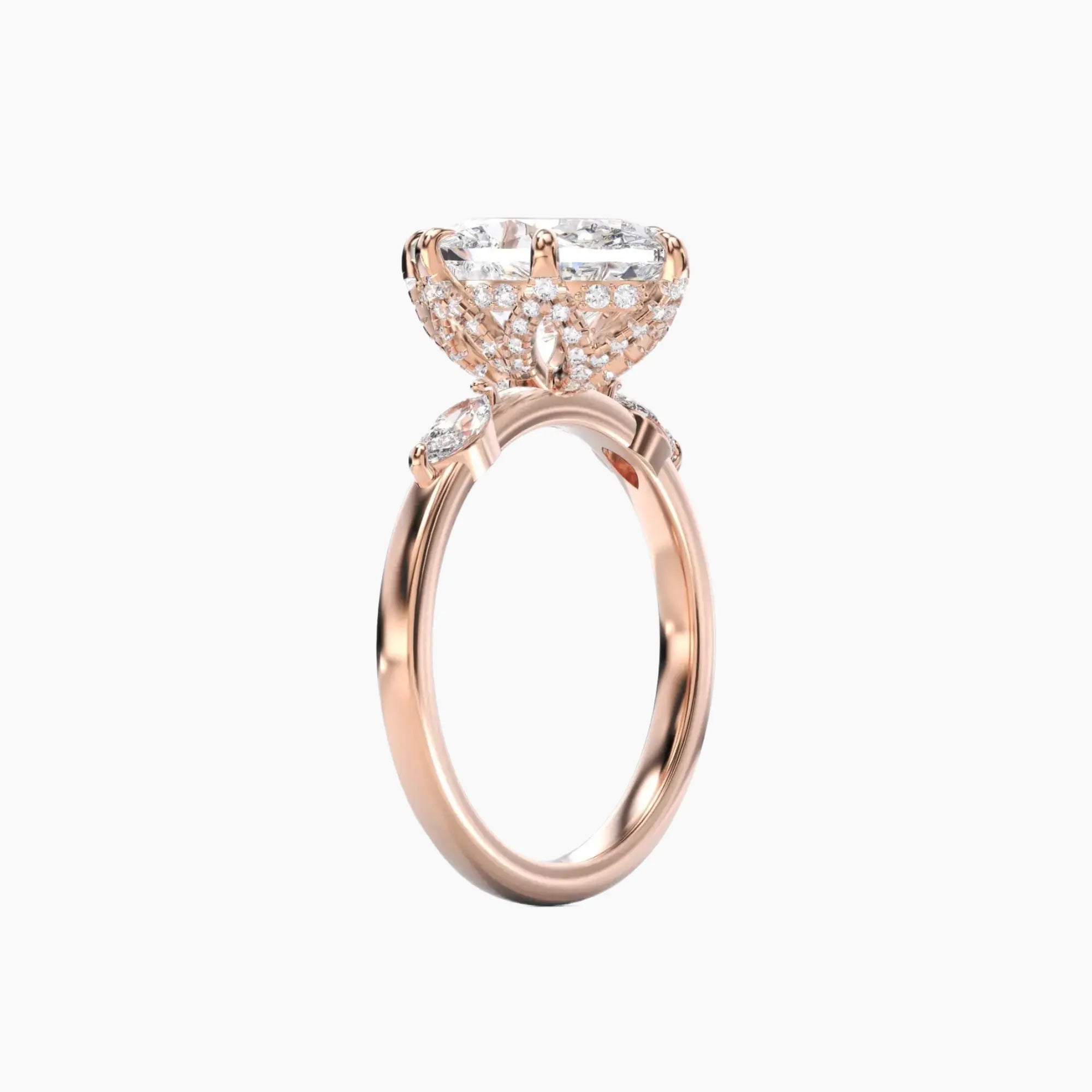 Seraphina 2.5 Carat Oval Cut Solitaire Lab Grown Diamond Ring in 14K Rose Gold - View 2