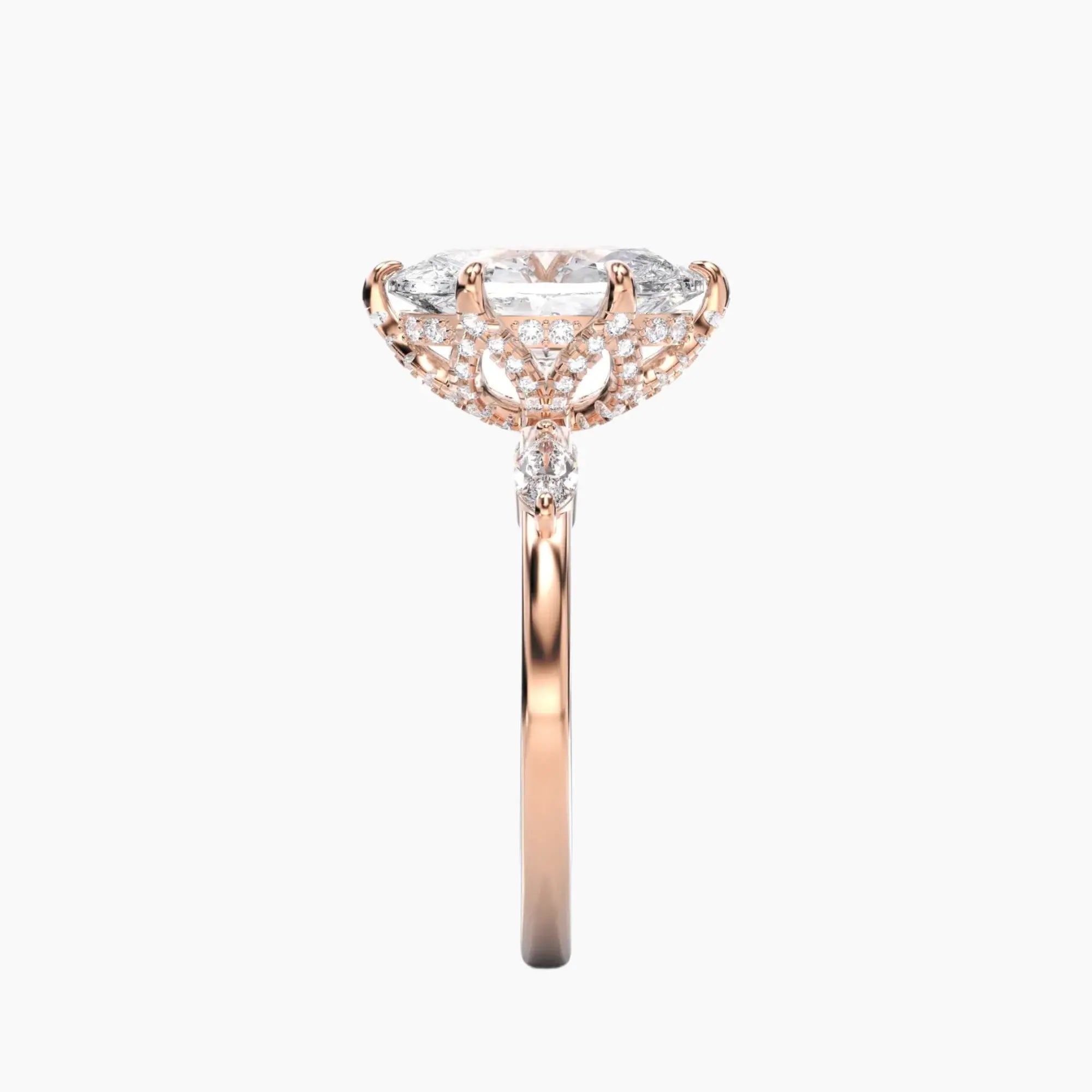 Seraphina 3.5 Carat Oval Cut Solitaire Lab Grown Diamond Ring in Platinum - View 9