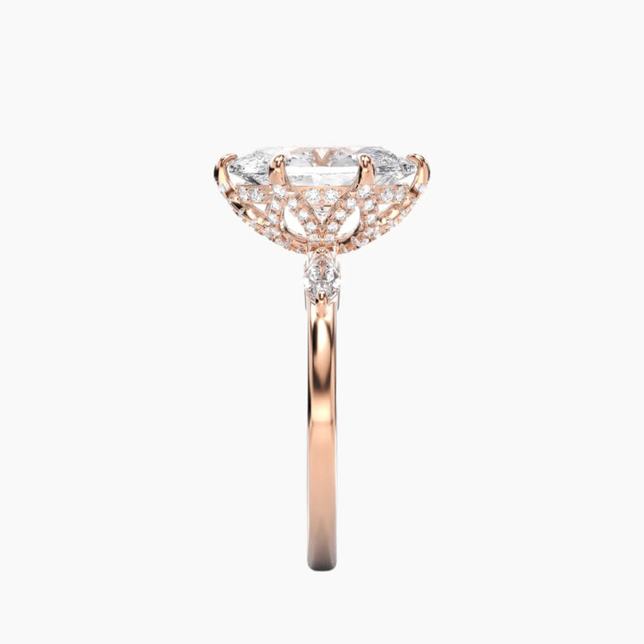 Seraphina 1.5 Carat Oval Cut Solitaire Lab Grown Diamond Ring in 14K Yellow Gold - View 9