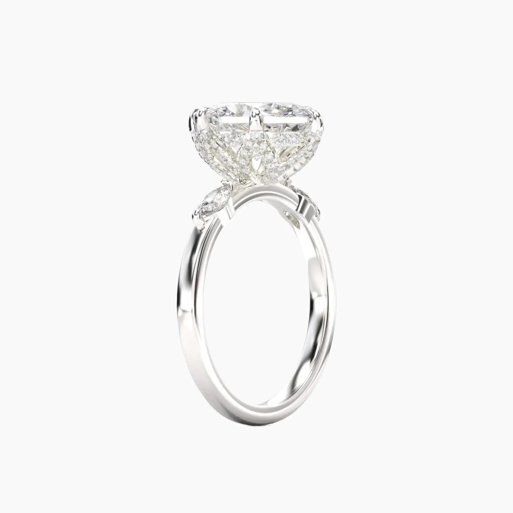 Seraphina 1.5 Carat Oval Cut Solitaire Lab Grown Diamond Ring in Silver - View 2
