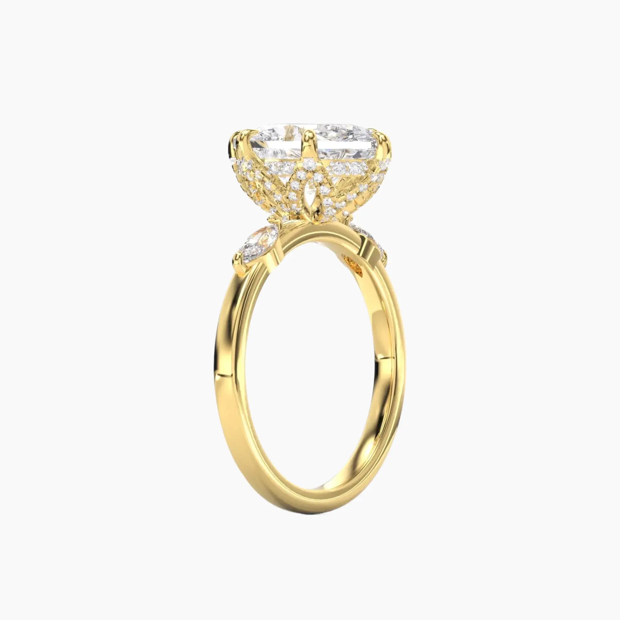 Seraphina 3.5 Carat Oval Cut Solitaire Lab Grown Diamond Ring in Platinum - View 5