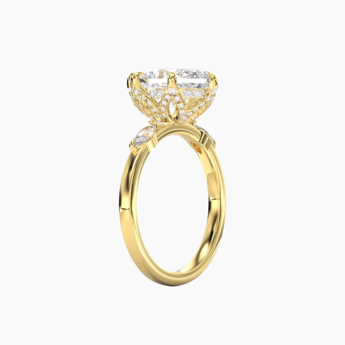 Seraphina 1.5 Carat Oval Cut Solitaire Lab Grown Diamond Ring in 14K Rose Gold - View 8