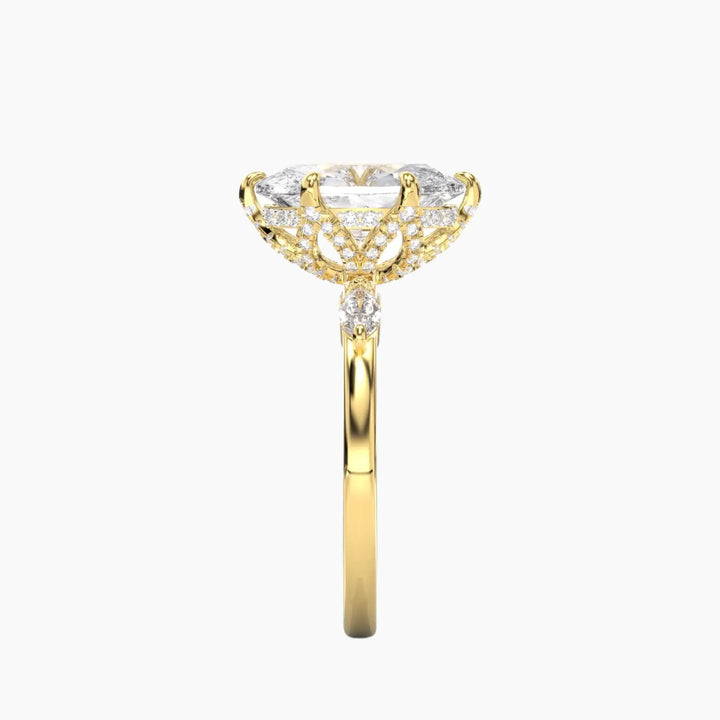 Seraphina 4.5 Carat Oval Cut Solitaire Lab Grown Diamond Ring in 14K Rose Gold - View 9