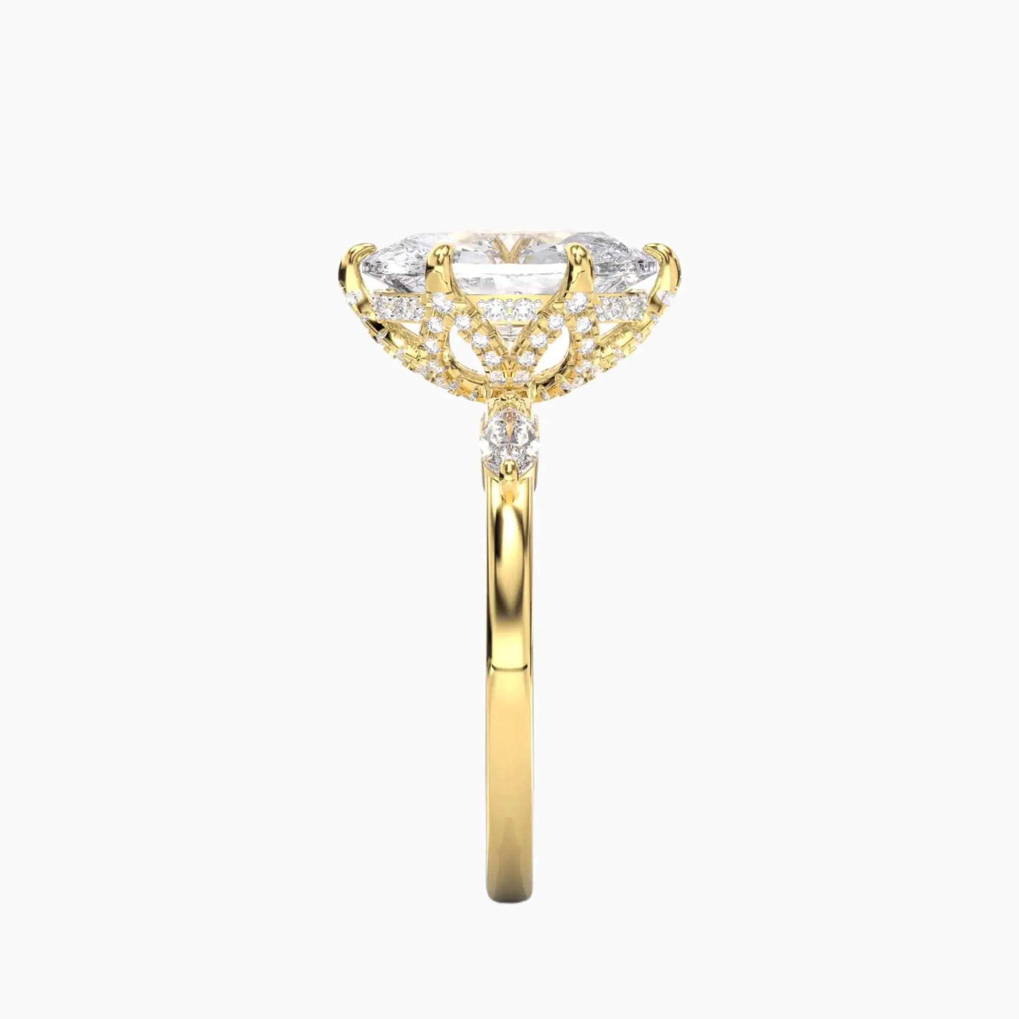 Seraphina 1.5 Carat Oval Cut Solitaire Lab Grown Diamond Ring in Platinum - View 6