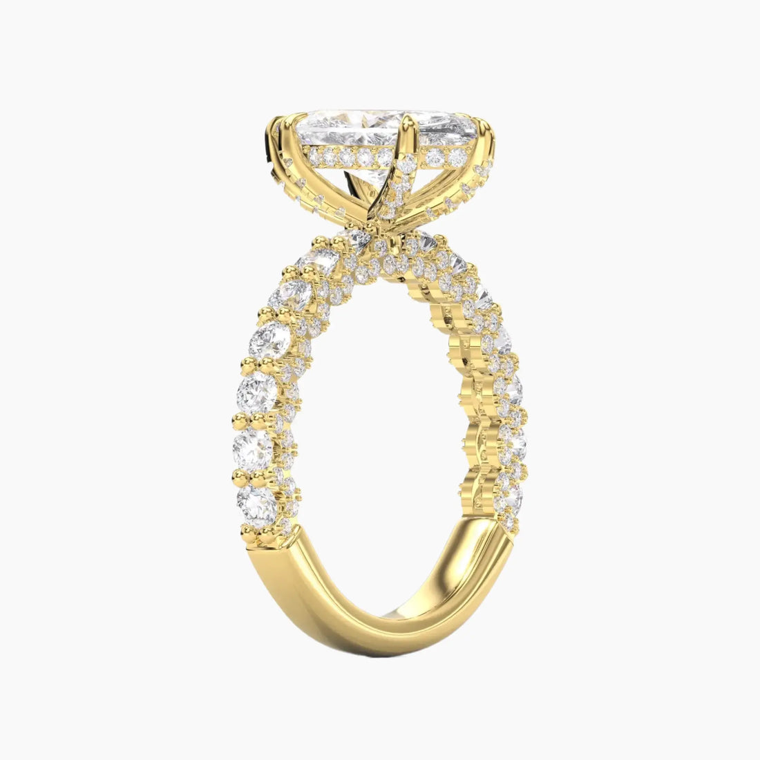 Lustre Marquise Hidden Halo 1.5 Carat Lab Grown Diamond Engagement Ring in 18K Rose Gold
