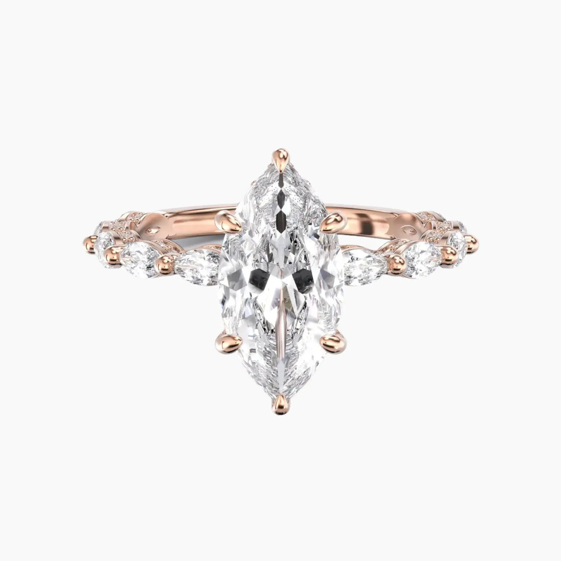 Helena 1.5 Carat Marquise Cut Solitaire Lab Grown Diamond Ring in 14K Rose Gold