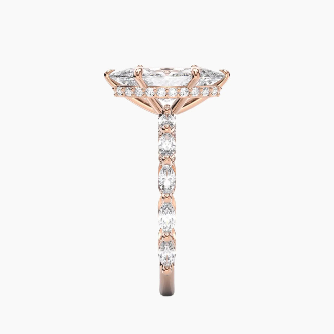 Helena 1.5 Carat Marquise Cut Solitaire Lab Grown Diamond Ring in 14K Rose Gold - View 3