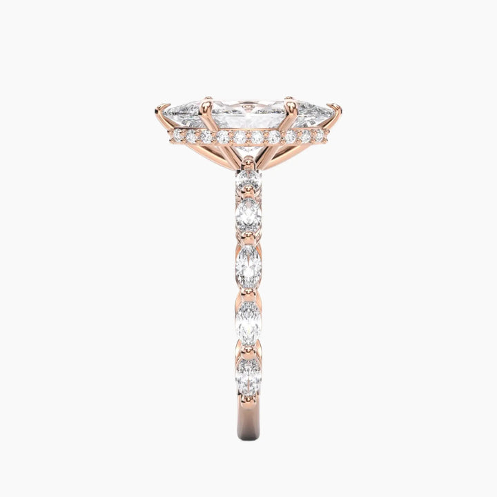 Helena 3.5 Carat Marquise Cut Solitaire Lab Grown Diamond Ring in 14K Yellow Gold - View 9