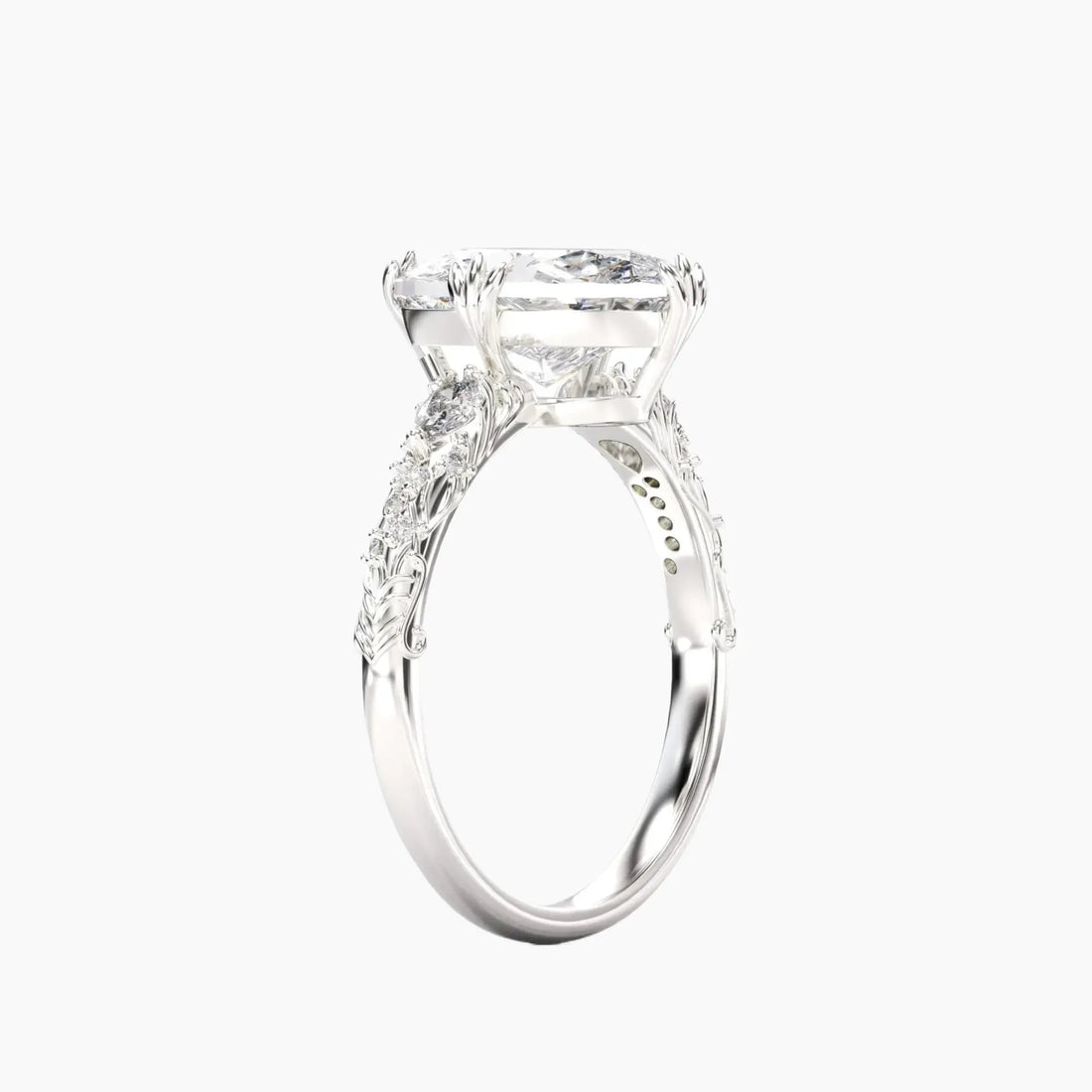 Velour Oval Unique 1.5 Carat Lab Grown Diamond Engagement Ring in 18K Rose Gold