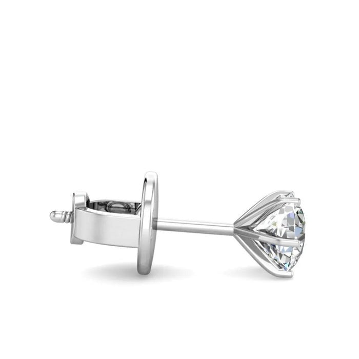 Jaickee Platinum Moissanite Earrings