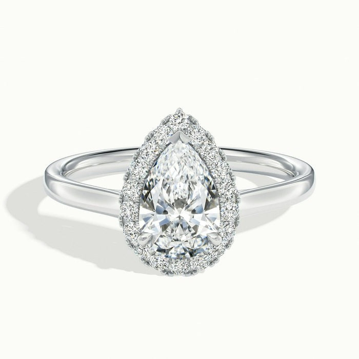 Joyful Pear Oberon Plain Moissanite Engagement Ring