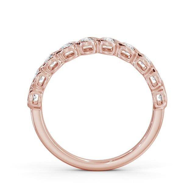 Juno Half Eternity Round Lab Diamond Unique Bezel Set Ring