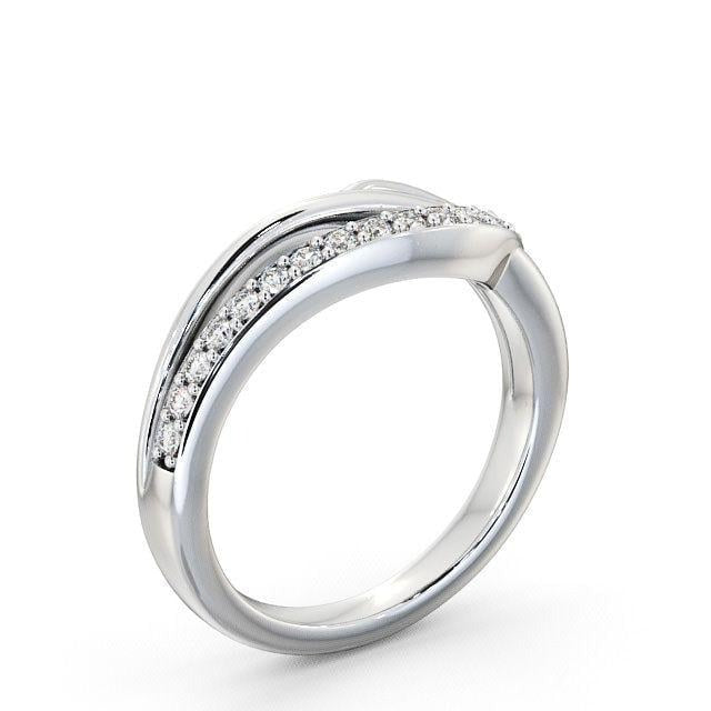 Lena Half Eternity Round Moissanite 0.14ct Sweeping Style Ring