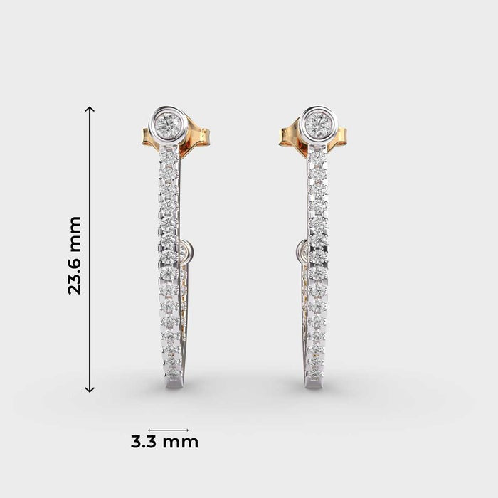 Linear Dangle Moissanite Earrings