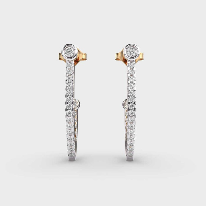 Linear Dangle Moissanite Earrings