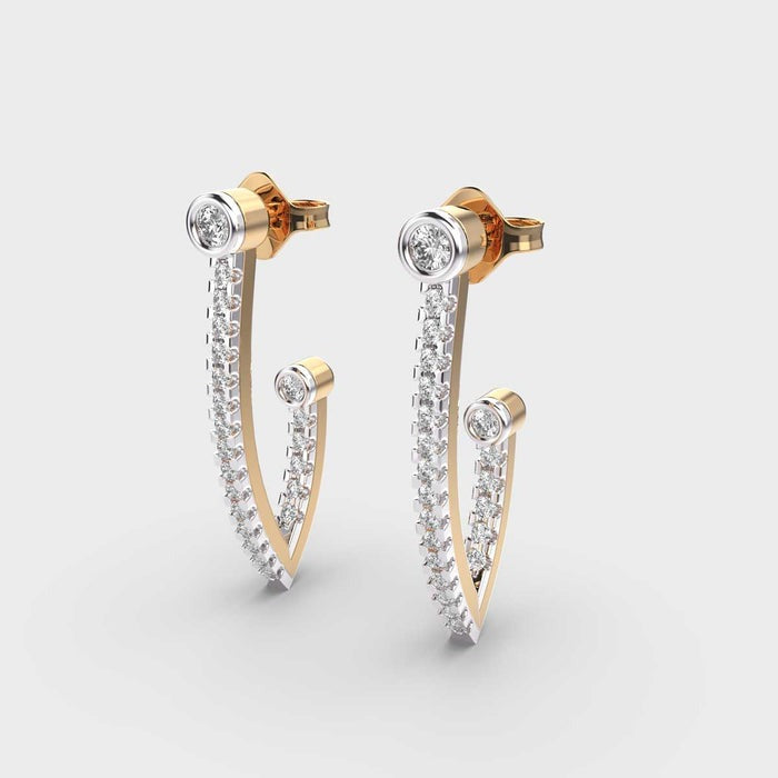 Linear Dangle Lab Diamond Earrings