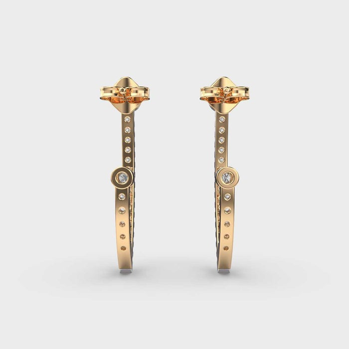 Linear Dangle Lab Diamond Earrings