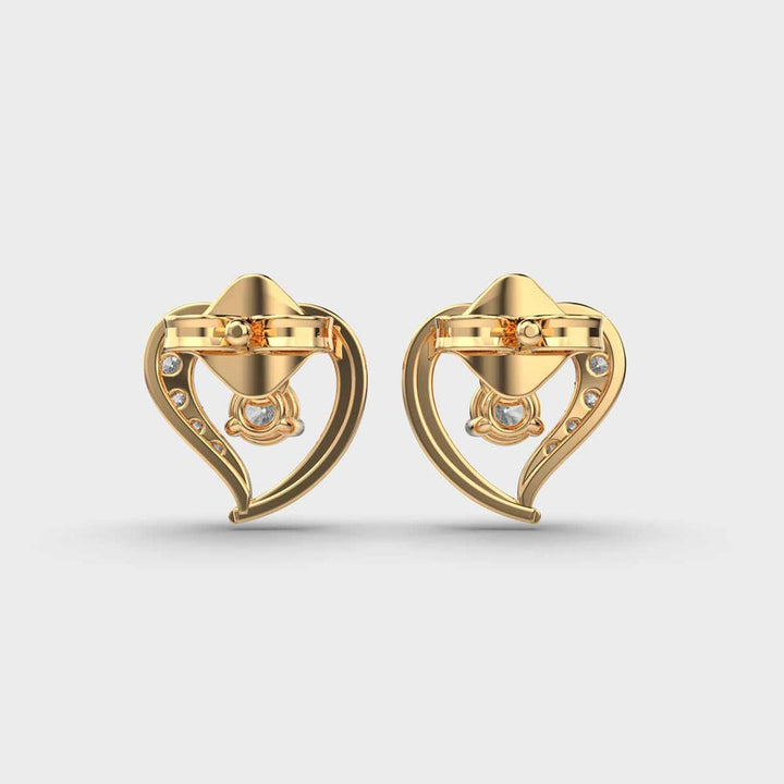 Little Heart Lab Diamond Studs Earrings