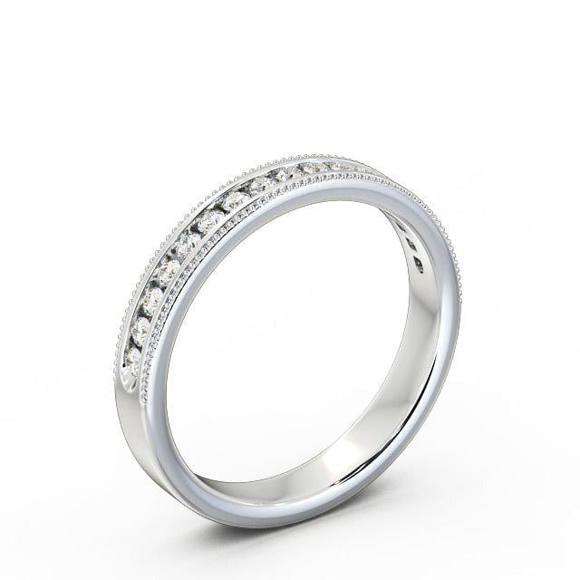Livia Vintage Half Eternity Round Lab Diamond Channel Set Milgrain Ring