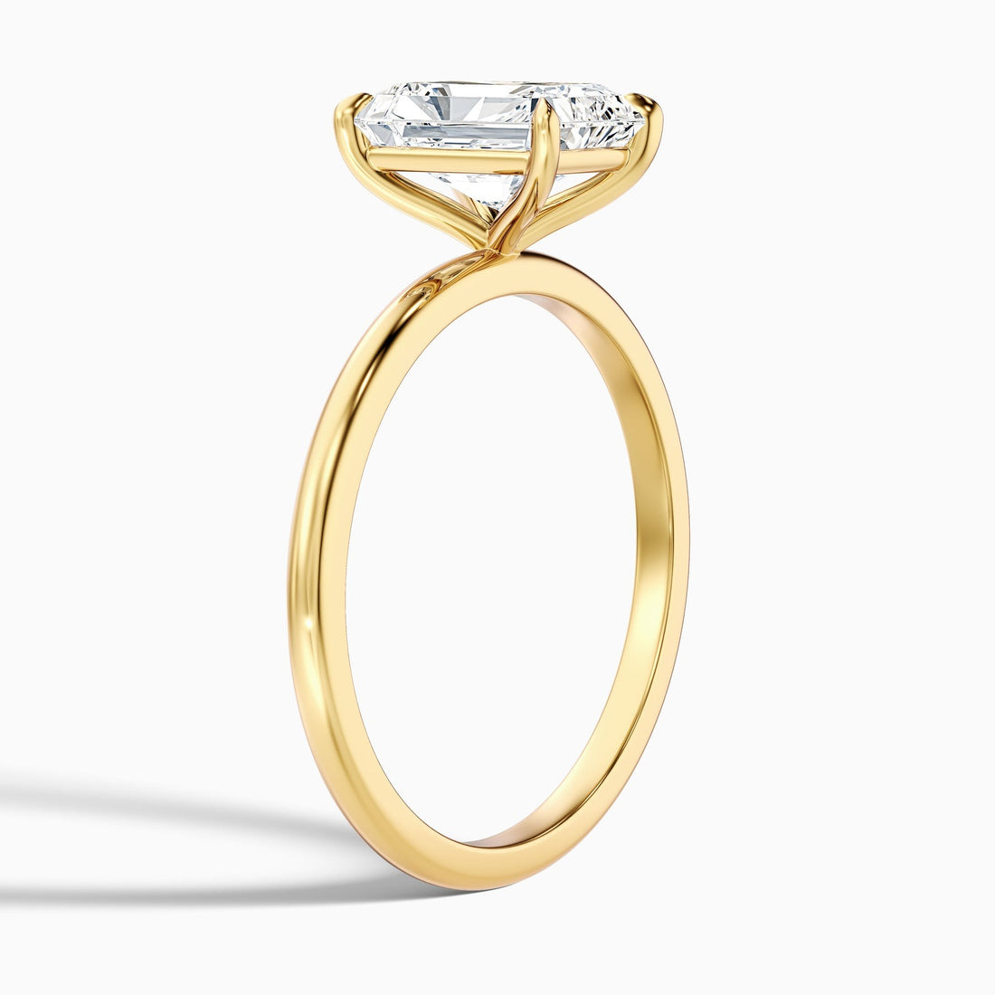 Lumina Gem 1 Carat Radiant Cut Solitaire Diamond Ring in 10k White Gold
