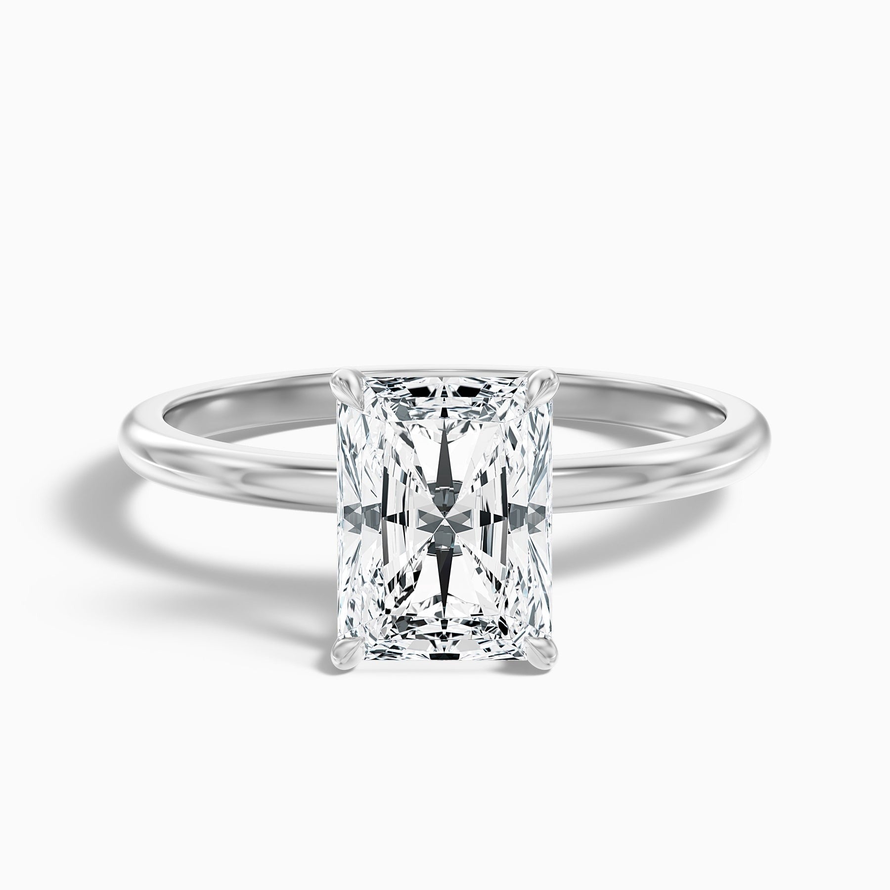 Lumina Radiant Cut Solitaire Lab Diamond Ring