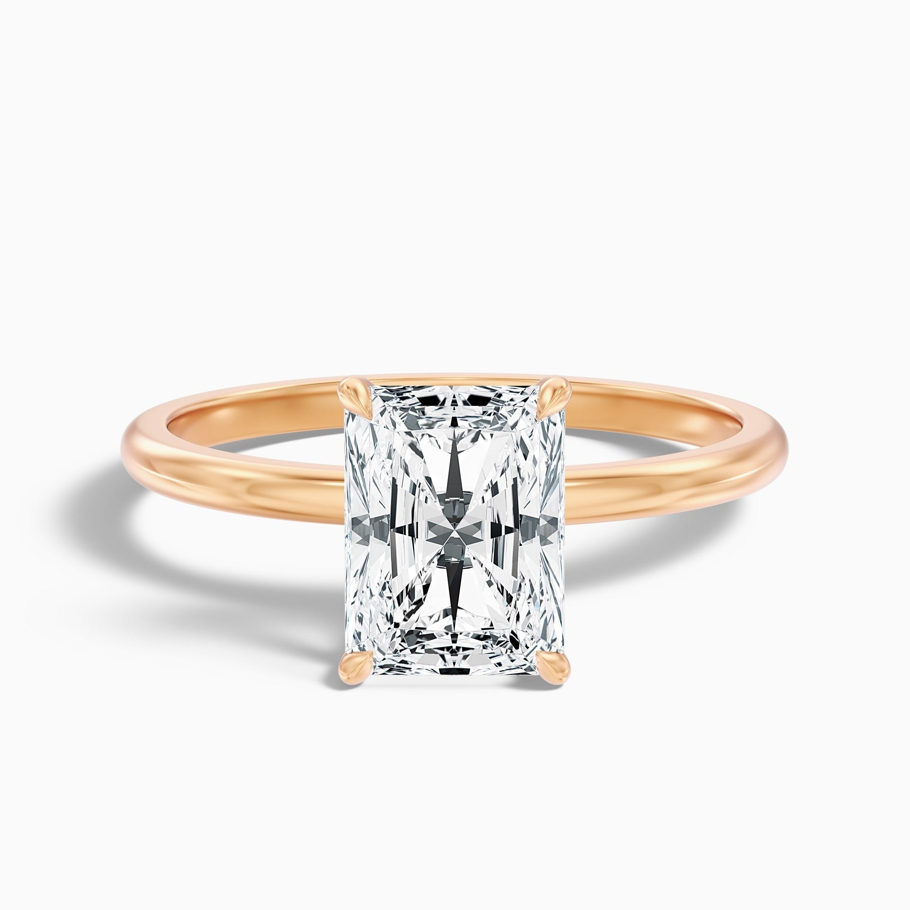 Lumina Radiant Cut Solitaire Lab Diamond Ring