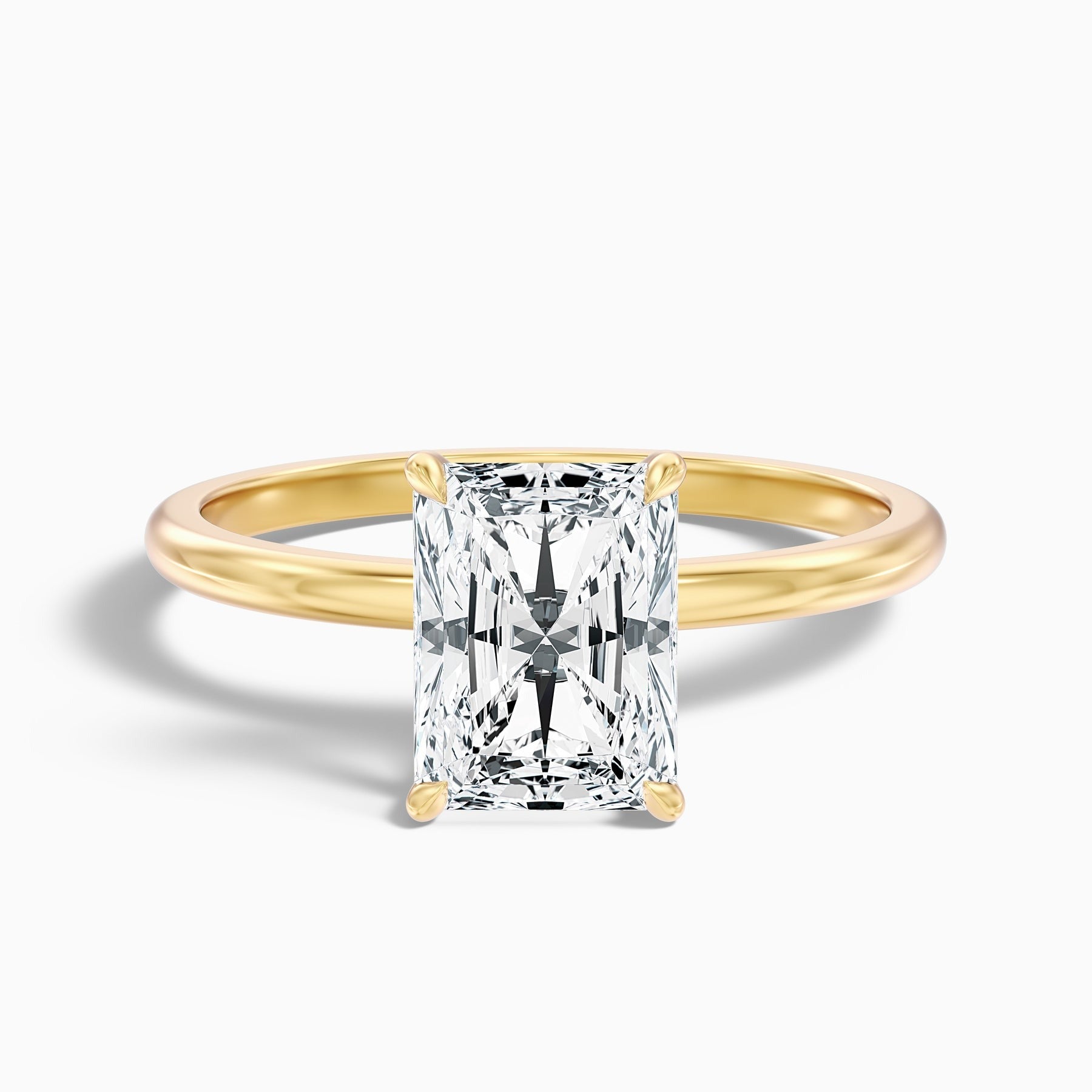 Lumina Radiant Cut Solitaire Lab Diamond Ring