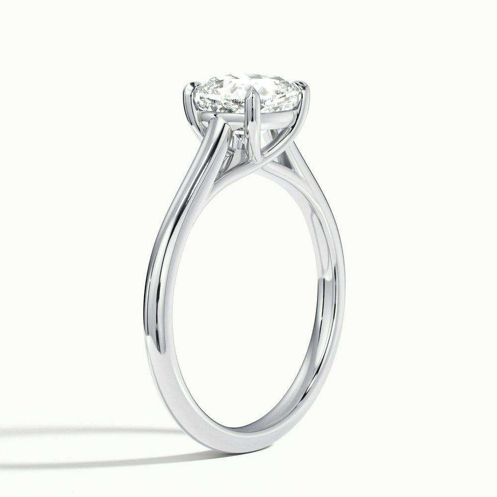 Luminous Cushion Temple Moissanite Engagement Ring