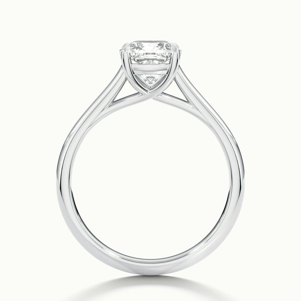 Luminous Cushion Temple Moissanite Engagement Ring