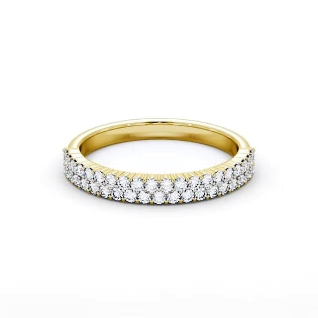 Luna Half Eternity Round Lab Diamond Double Row Ring