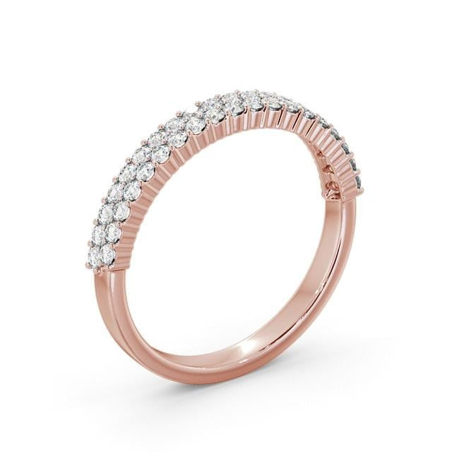 Luna Half Eternity Round Lab Diamond Double Row Ring