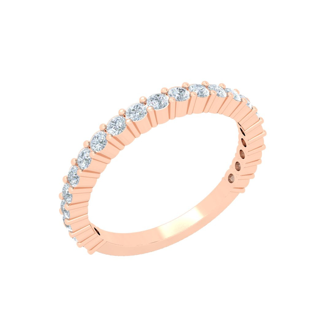 Luxe Moissanite Wedding Band  Rose Gold