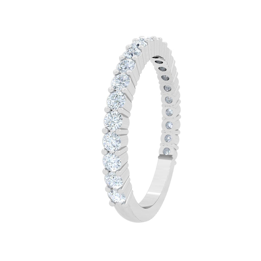 Luxe Moissanite Wedding Band White Gold