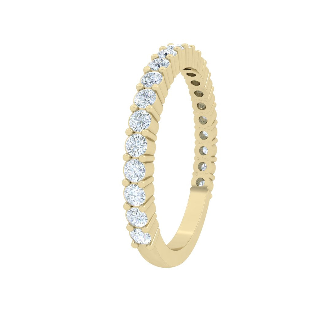 Luxe Moissanite Wedding Band Yellow Gold