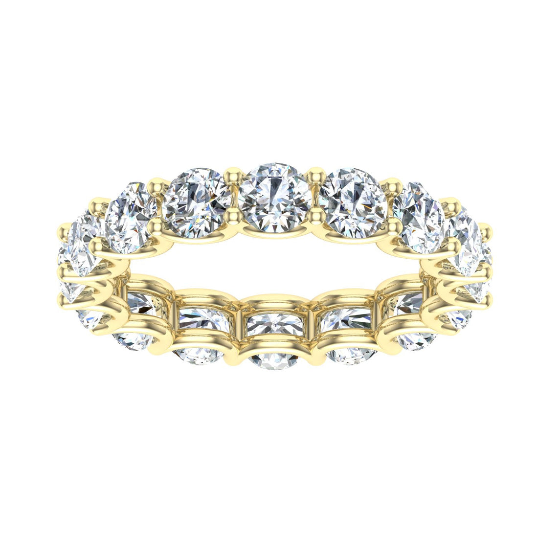 Luxe Round Cut Moissanite Wedding Band