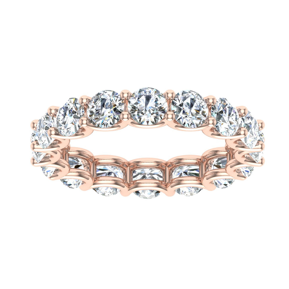 Luxe Round Cut Moissanite Wedding Band