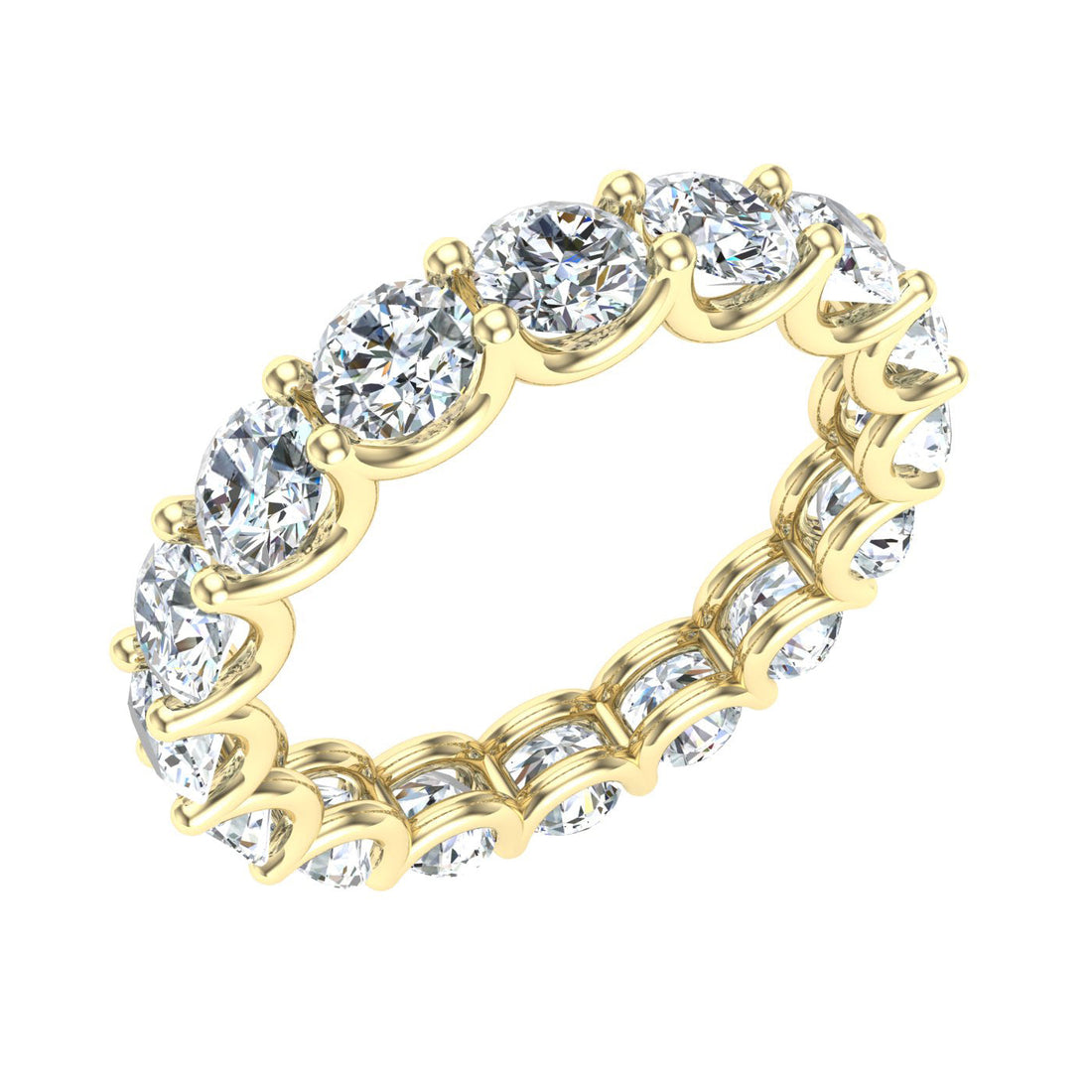 Luxe Round Cut Moissanite Wedding Band