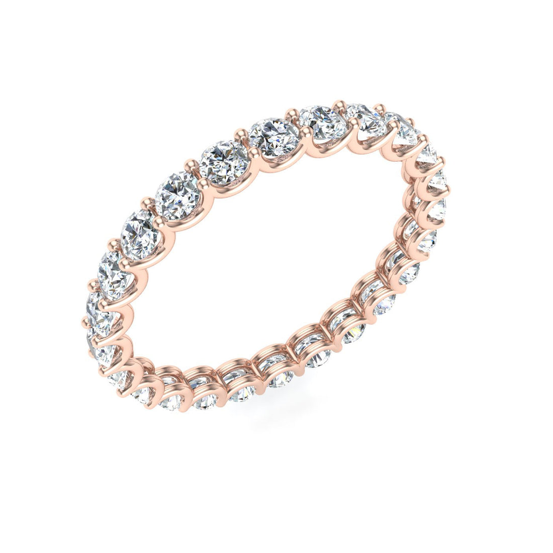 Luxe Round Cut Eternity Wedding Band