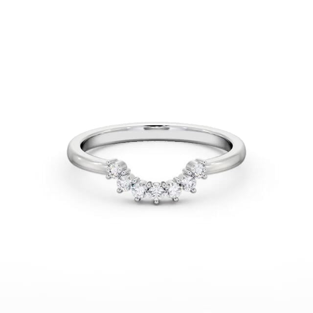 Mae Round Lab Diamond 0.15ct Half Moon Wedding Ring