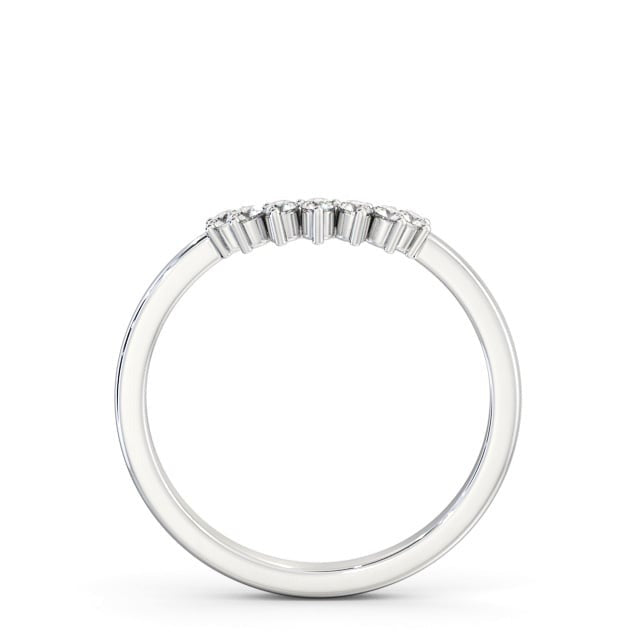 Mae Round Lab Diamond 0.15ct Half Moon Wedding Ring