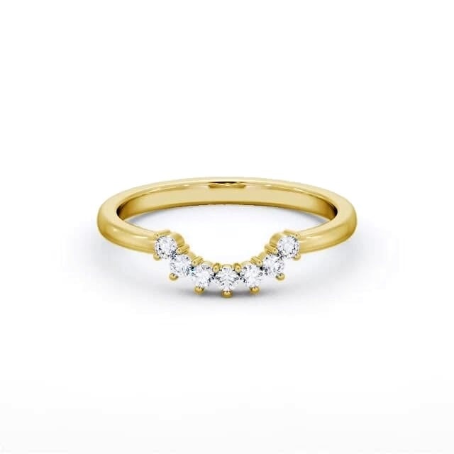 Mae Round Lab Diamond 0.15ct Half Moon Wedding Ring