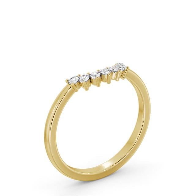 Mae Round Lab Diamond 0.15ct Half Moon Wedding Ring