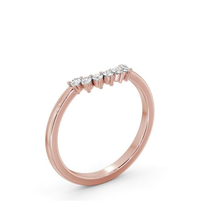 Mae Round Lab Diamond 0.15ct Half Moon Wedding Ring