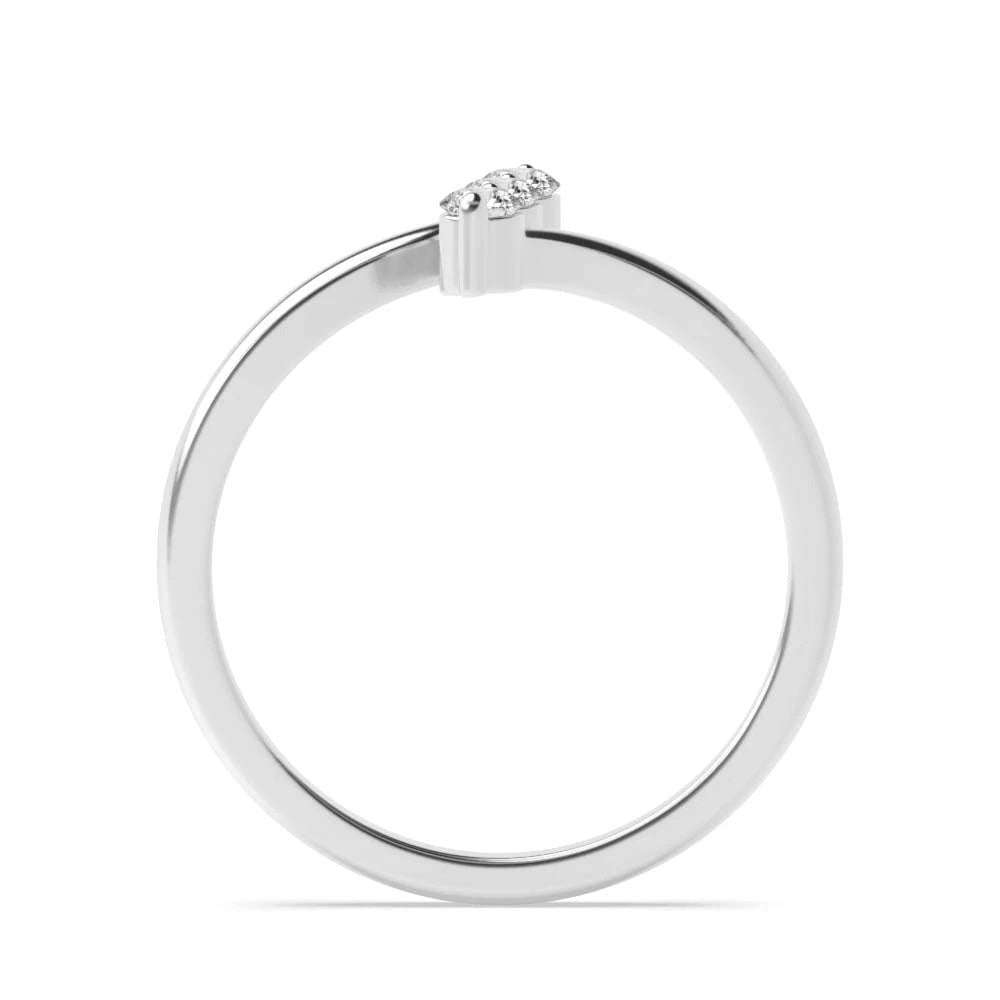 Marina 4 Prong Round 0.15ct Lab Grown Diamond Vertical Line Three Stone Engagement Ring