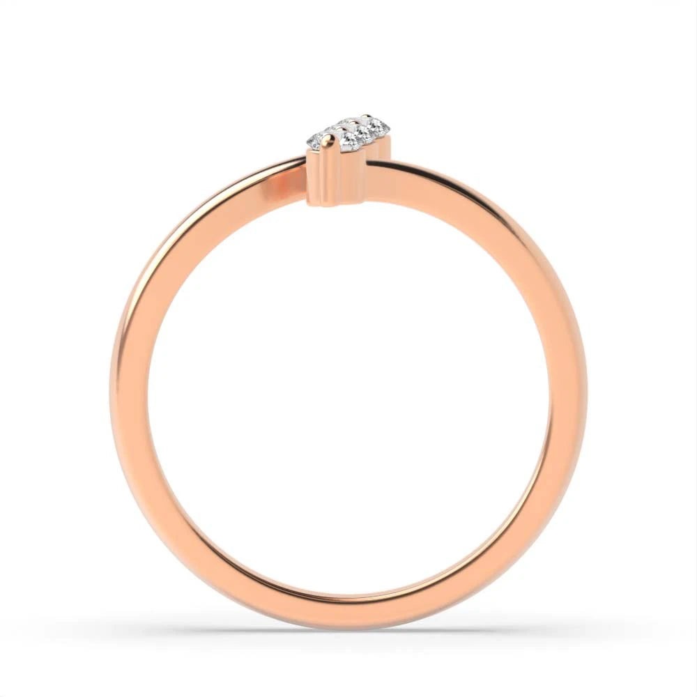 Marina 4 Prong Round 0.15ct Lab Grown Diamond Vertical Line Three Stone Engagement Ring